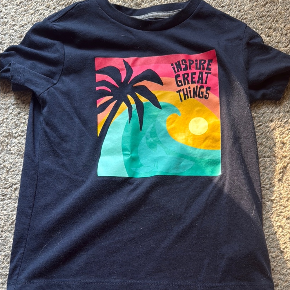 Old Navy Blue and Red Short Sleeve Tees with Vibrant Designs
